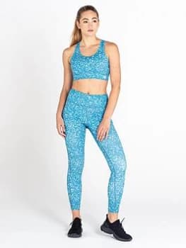 Dare 2b Influential Leggings - Blue/Print, Blue Print, Size 10, Women