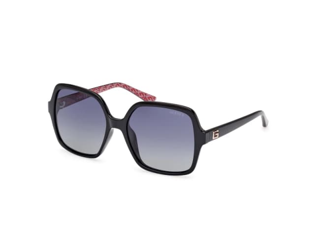 Guess Square Oversized Sunglasses - Shiny Black WAH1U Unisex