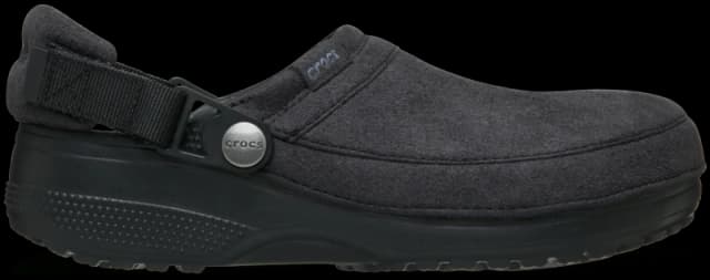 Crocs Unisex Classic Crafted Vegan Suede Clogs Black W4/M3