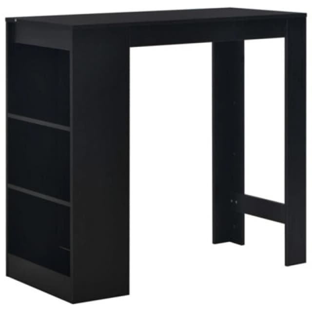 VIDAXL Bar Table with Shelf Black 110x50x103cm Vidaxl 8718475796633