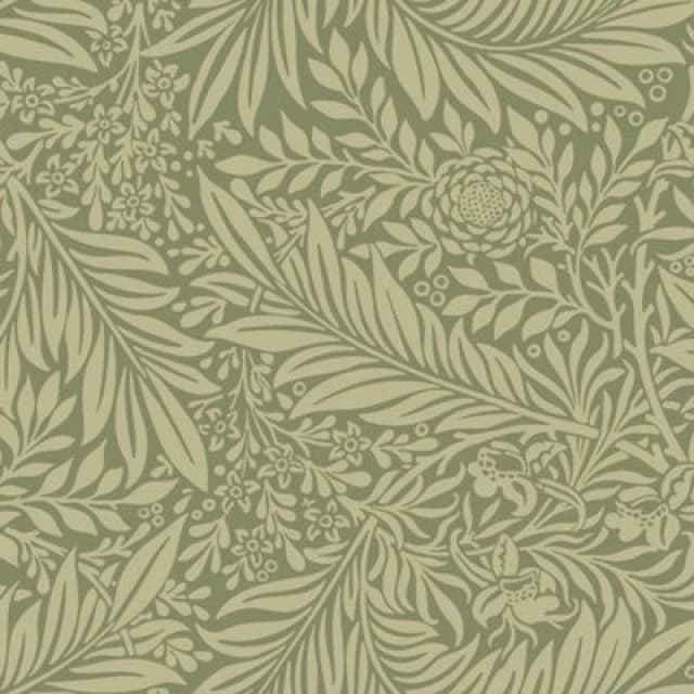 Hoopla Walls Leaf Vine Olivine Wallpaper