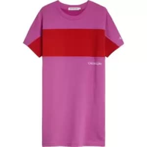 Calvin Klein Jeans Colour Block T-Shirt - Pink