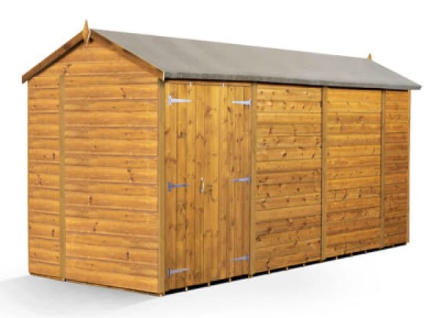 Empire Sheds Empire Modular Apex 6X12 Dipped Treated Tongue And Groove Wooden Garden Shed Double Door (6' X 12' / 6ft X 12ft) (6X12)