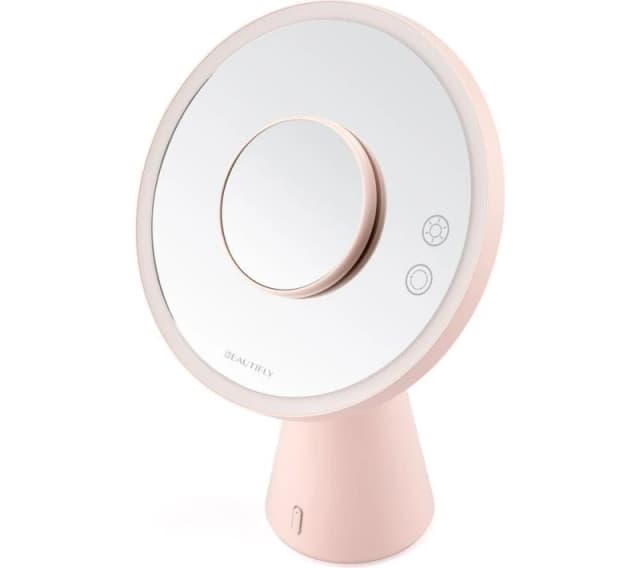 BEAUTIFLY Smart Moon Make-up Mirror with Bluetooth Speaker, Pink,Silver/Grey 5903003702160