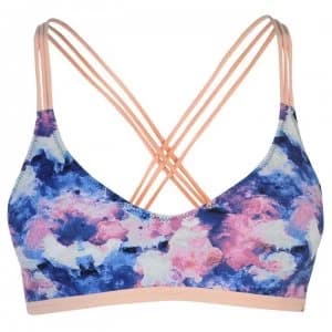 Gul Plunge Bikini Top Ladies - Pink AOP