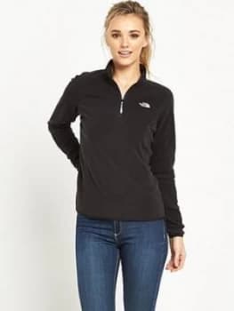 The North Face 100 Glacier 1/4 Zip - Black, Size L, Women