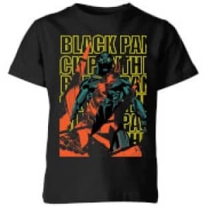 Marvel Avengers Black Panther Collage Kids T-Shirt - Black - 11-12 Years