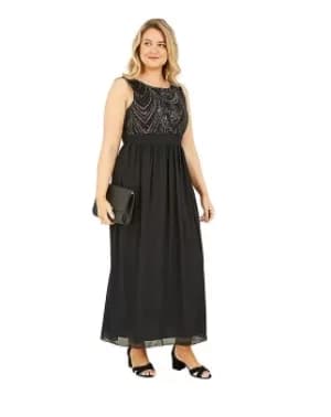 Mela London Curve Sequin Detailed Maxi D