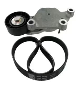 SKF V-ribbed belt set VKMA 33043 Serpentine belt kit,Auxiliary belt kit FORD,PEUGEOT,CITROEN,Fiesta Mk6 Schragheck (JA8, JR8)