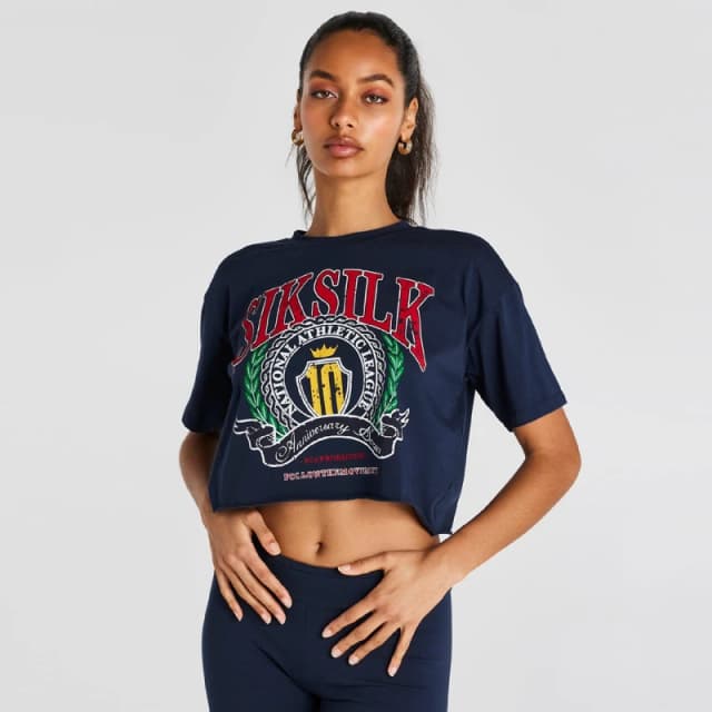 SikSilk Logo T-Shirt Womens - Blue Blue 4