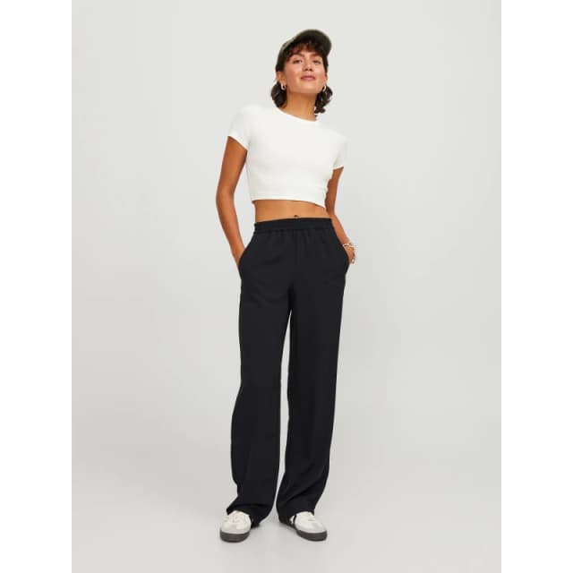 JJXX Womens Poppy High-Waisted Straight Leg Trousers Black female 8 (XS)