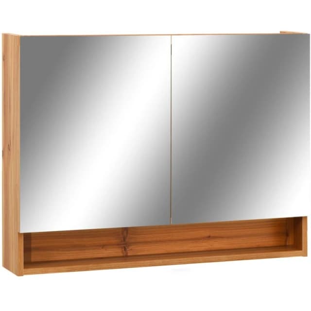 VIDAXL LED Bathroom Mirror Cabinet Oak 80x15x60cm mdf Vidaxl 323606
