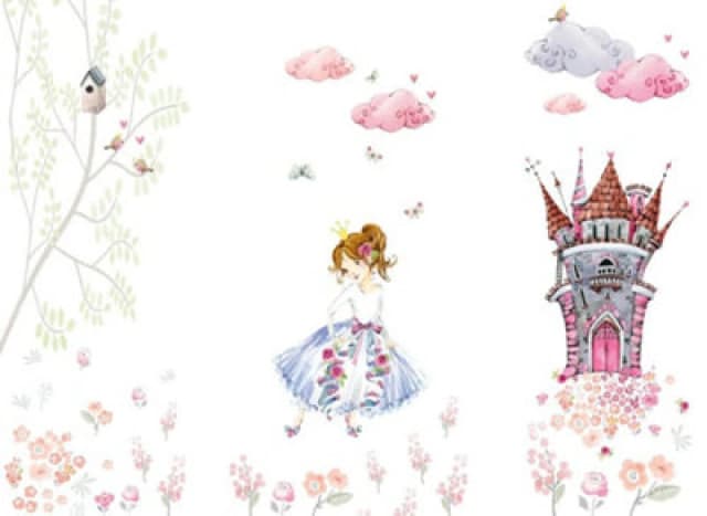 As Creation Princess Castle Digital Mural 350Cm X 255Cm