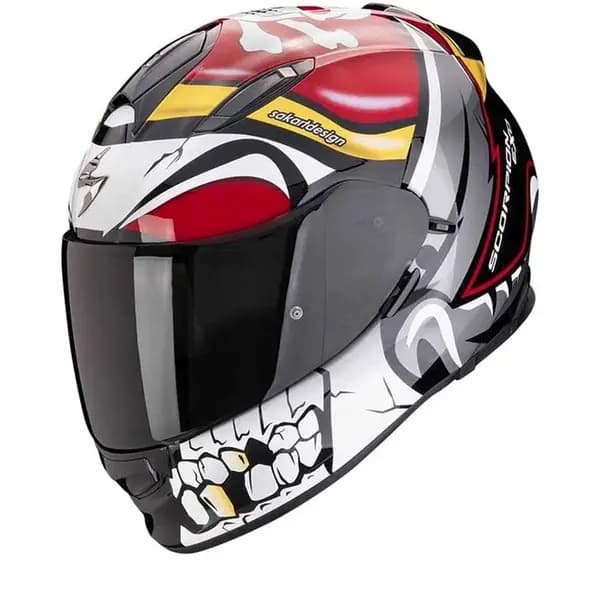 Scorpion EXO-491 Pirate Red Full Face Helmet Size XS