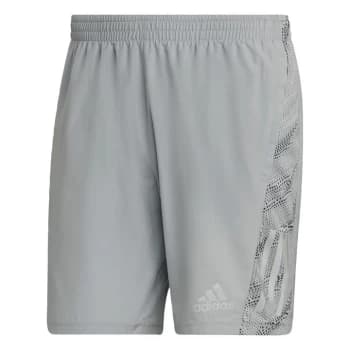adidas Own the Run Tiger Camo Running Shorts Mens - Halo Silver / Shadow Navy