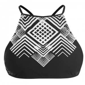 Slazenger Crop Bikini Top Ladies - Black/White