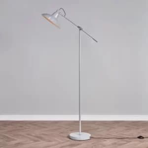 Civic Grey and Chrome Adjustable Floor Lamp