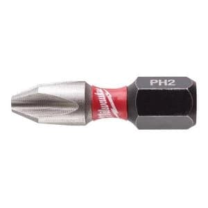 Milwaukee Power Tools SHOCKWAVE Impact Duty Bits PH2 x 50mm (Pack 10)