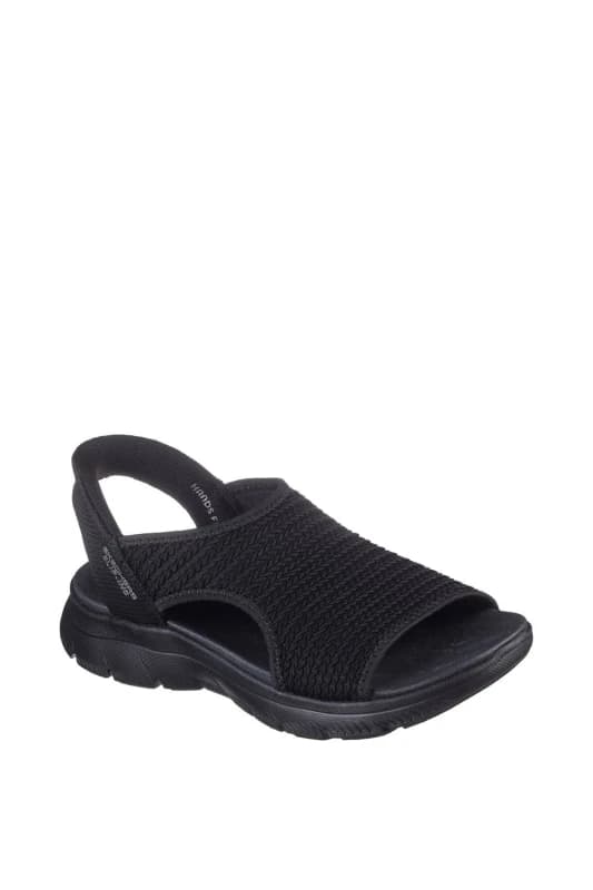 Skechers Womens Summits Sweetly Evolved Sandal in Black Size: 4 Black Female 4
