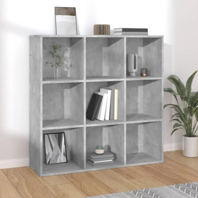 VIDAXL Book Cabinet Concrete Grey 98x29x97.5cm Engineered Wood Vidaxl 801129
