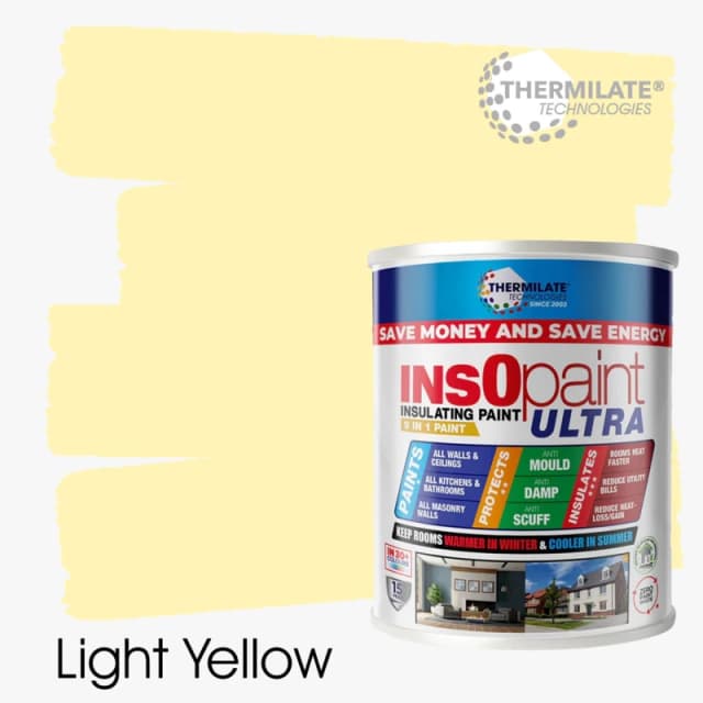 THERMILATE TECHNOLOGIES InsOpaint ULTRA - 9 IN 1 Interior & Exterior Paint - 5L in Light Yellow Light Yellow Unisex 5L