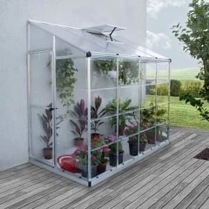 Palram Lean To Grow House 8 x 4 - Silver Hybrid