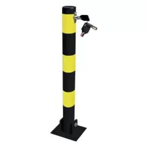 Folding Steel Parking Post - Heavy Duty, Round
