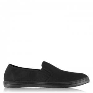 Slazenger Slip On Junior Canvas Shoes - Black