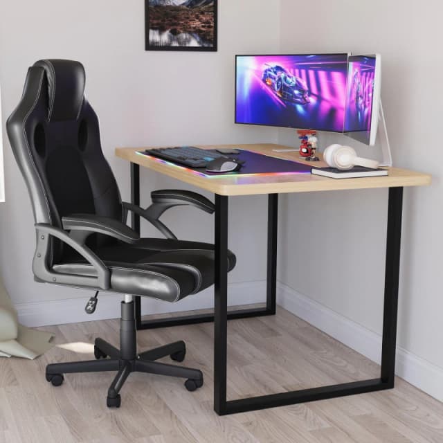 Lassic Vida Designs Gaming Desk With U Shape Legs Oak unisex One Size