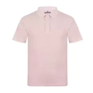 Soviet Garment Dyed Polo Shirt Mens - Pink