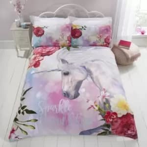 Sparkle and Shine Unicorn Duvet Set by King Size - Rapport