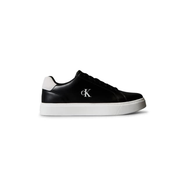 Calvin Klein Mens Leather Classic Cup Low-Top Trainers Black/White male 7 (41)