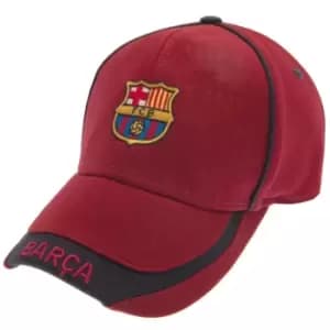FC Barcelona Debossed Cap (One Size) (Maroon)