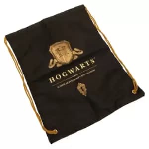 Harry Potter Hogwarts Drawstring Bag (One Size) (Gold/Black)