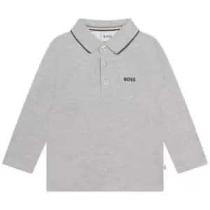Boss Long Sleeve Polo Infants - Grey