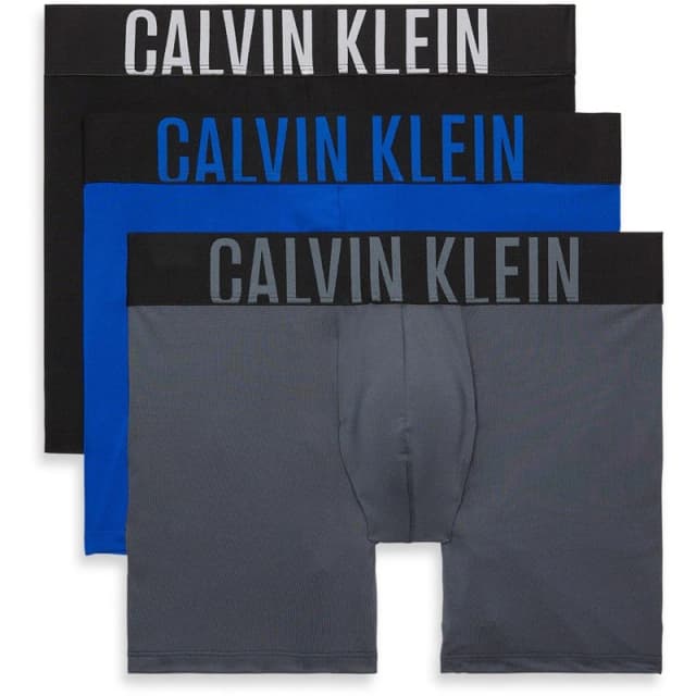 Calvin Klein Mens Soft Stretch Boxers Blk/Blu/Grn male Small