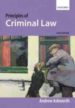 Principles of Criminal Law by Andrew Ashworth Paperback