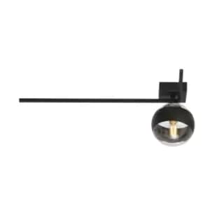 Imago Black LargeGlobe Ceiling Light with Clear,Black Glass Shades, 1x E14
