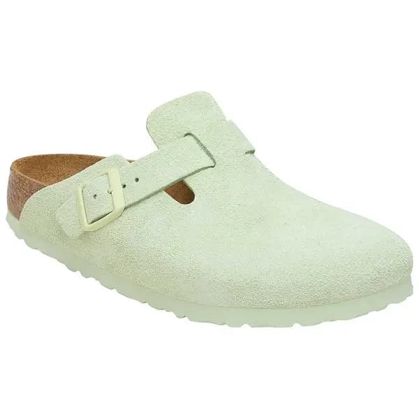 Birkenstock Womens Boston Clog Faded Lime Green, 7