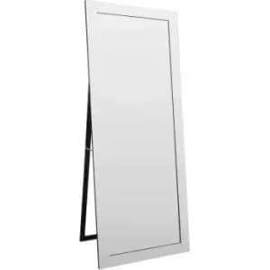 Vintage Floor Standing White Chic Mirror Rounded And Bevelled Design Floor Mirrors For Bedroom Hallways And Living Room w80 x d3 x h200cm - Premier