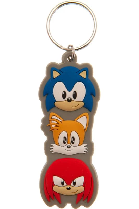 Sonic the Hedgehog PVC Keyring in Grey Grey Unisex One Size