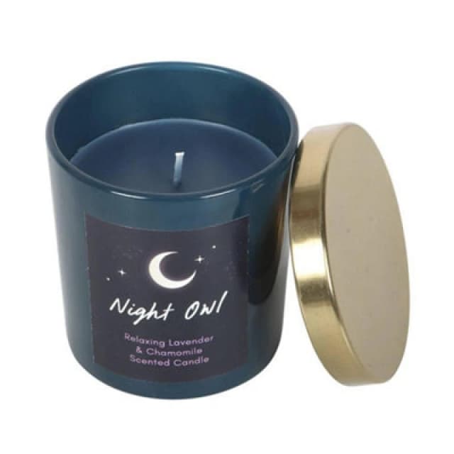 Something Different Something Different Night Owl Lavender & Chamomile Candle in Blue Blue One Size Unisex 5063703272209
