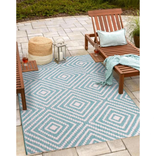 Rugstyle SUMMER BREEZE LARGE DIAMOND Aqua unisex 100x150cm