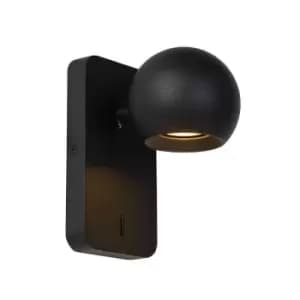 Lucide Favori Modern Wall Spotlight 1xGU10 Black