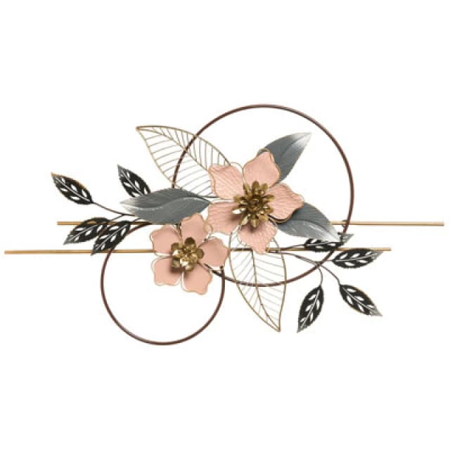 Beliani Wall Decor Flower Berkelium Metal 93cm Multicolour