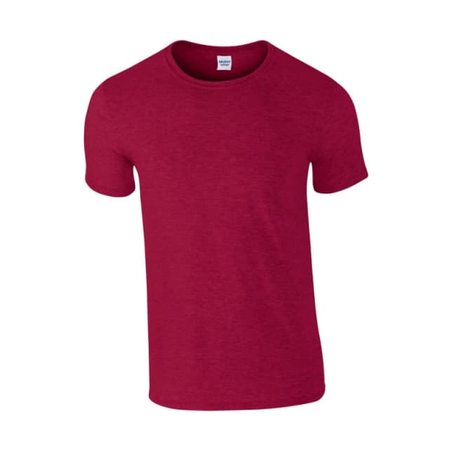 Gildan Mens Plain Grey T-Shirt in Red Size: Small Red Male S