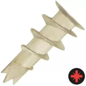 DEWALT - Nylon Plasterboard Fixing - Includes Screws Pack of 100 - Silver