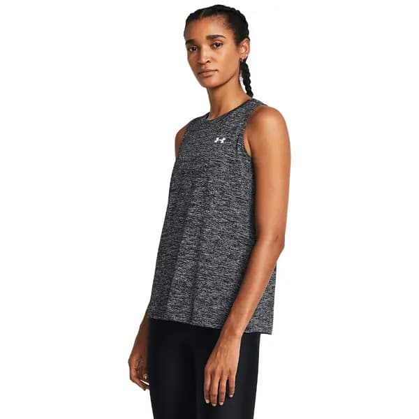 Under Armour Womens Tech Tank Twist Gym Top S- Bust 33.5- 35.5' Black 1383656-001-S