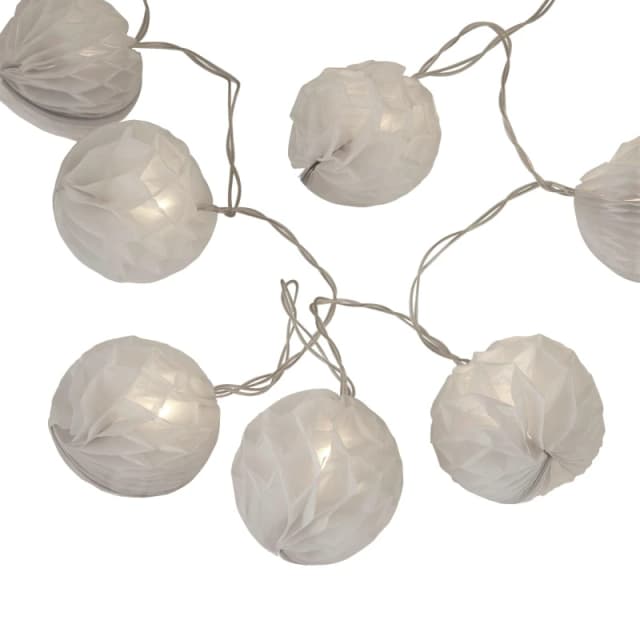 Lighting Collection LED 10LT Xmas Paper Shade String Light White unisex One Size