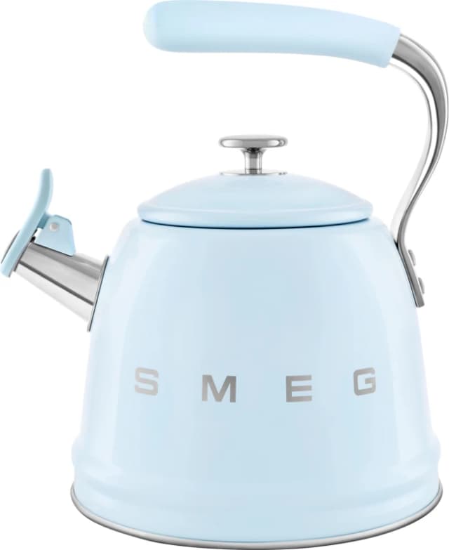 Smeg 50's Style WKF01PB Whistling Hob Kettle - Pastel Blue